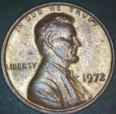 1972 Lincoln Cent Doubled Die-FS-102/DDO-002 -Doubling- Raw Rare Variety - Image 1 of 4