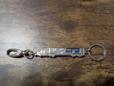 #2 Kurt Busch Miller Lite NASCAR Hauler Keychain - With Removable Car - Image 1 of 3