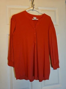 Blusa Top Chicos Talla 4 XL Naranja Albaricoque Manga 3/4 - Imagen 1 de 6