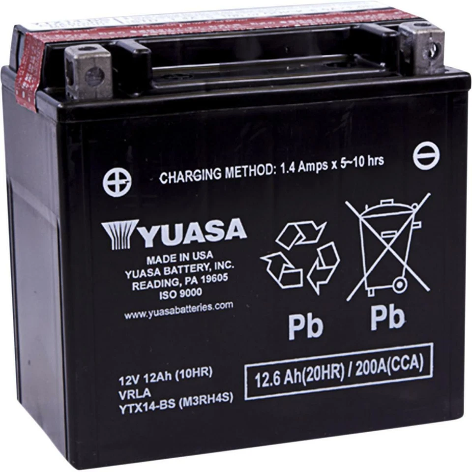 Yuasa - YUAM3RH4S - Maintenance Free Battery, YTX14-BS