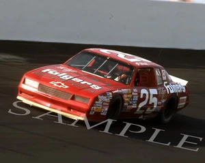 TIM RICHMOND 1987 #25 FOLGERS CHEVY RACING ON TRACK CHARLOTTE 8X10 GLOSSY PHOTO - Picture 1 of 1