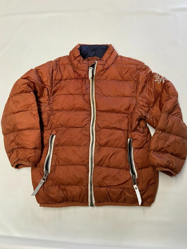 Chaqueta acolchada de plumas marrón para niños Hanna Differentson talla 90 Foto 1 de 4