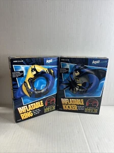 The adventures of Batman & Robin inflatable ring & kicker 1995 Aqua Pool Swimtoy - Picture 1 of 10