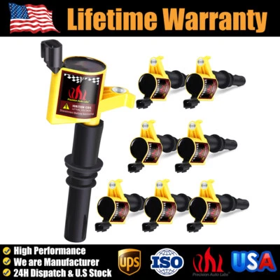Paquete de 8 bobinas de encendido para Ford F-150 XLT XL Lariat FX4 2004-2008 TRITON V8 5,4 L Foto 1 de 4