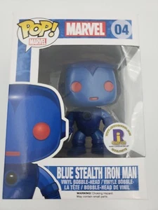 Funko Pop! Marvel #04 Blue Stealth Iron Man abovedado retirado nuevo en caja raro difícil de encontrar RICC - Imagen 1 de 7