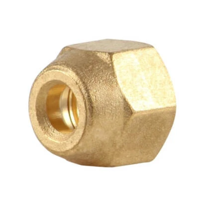 EVERWELL 5 Pack Brass Flare Nut for Air Conditioning Copper Pipe Extension Butt