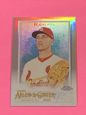 2020 Topps Allen & Ginter Chrome Jack Flaherty Refractor #90 St. Louis Cardinals - Image 1 of 2