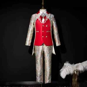 New Boys' Gentleman Tuxedo Suit Children's Catwalk Wedding Birthday Party Blazer - Picture 1 of 8