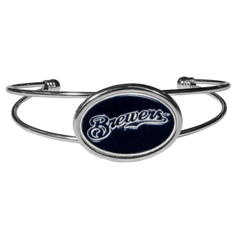MILWAUKEE BREWERS MLB DOUBLE CUFF BRACELET NEW Cover