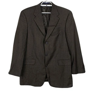 Ted Baker London 3-Button Brown Black Mini Houndstooth Blazer 41R - Picture 1 of 9