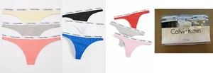 Calvin Klein Women's Carousel Cotton 3-Pack Thong Underwear QD3587 - Picture 1 of 1