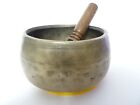Antique Old Mani Singing Bowl Meditation Sound Therapy Healing Buddhism A4