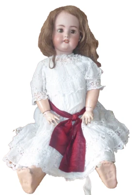 Simon Halbig Bambola Bocca Aperta Testa Porcellana Taglia 73cm Antica Doll - Imagen 1 de 4