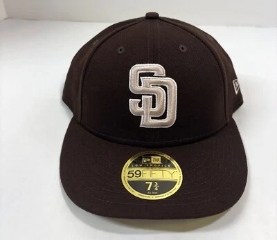 San Diego Padres MLB NE On-Field Low Profile Alt Fitted Hat~Chocolate Brown - Image 1 of 4