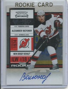 2010-11 Playoff Contenders Alexander Vasyunov Auto Rookie Card RC #149 Mint