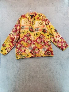 ios leichter Blazer Jacke Gr. XL Tribal geometrisch gelb rot grün lila - Bild 1 von 17