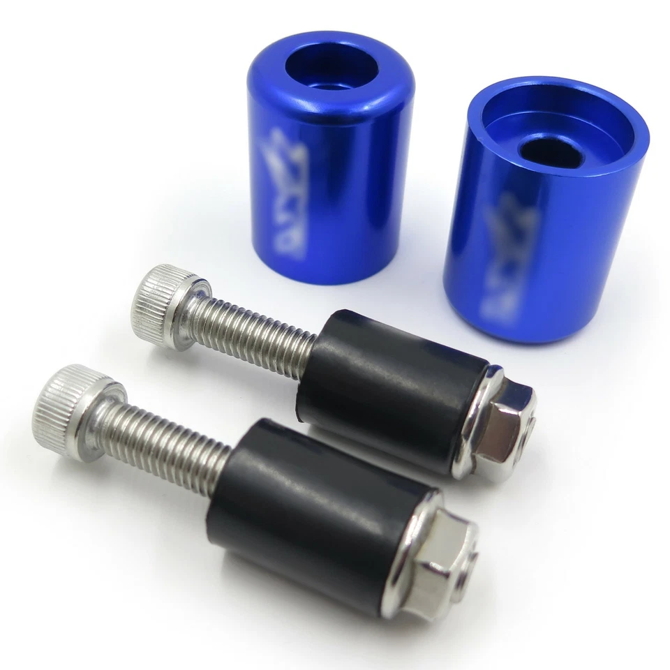 Extremos de barra azules de goma para Kawasaki Ninja 250 500 Zx600 Zx6 636 Zzr600 Zx6R Zx6Rr Foto 1 de 4