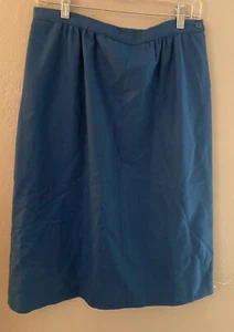 Pendleton Vintage Wollrock blau komplett gefüttert Wolle A-Linie Rock Gr 12 - Bild 1 von 1