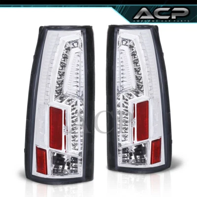 Chrome LED Tail Lights For 88-98 C10 C/K Suburban Tahoe Sierra Yukon Silverado - Image 1 of 4
