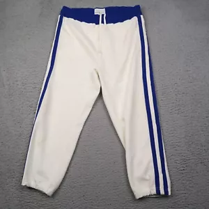 Medalist Sand Knit Baseball Pants Mens Large White / Blue Striped Vintage USA - Picture 1 of 22