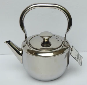 WELL EQUIPPED KITCHEN STAINLESS STEEL KETTLE TEAPOT 1.3 Qt NEW AUTHENTIC - Picture 1 of 4
