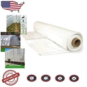 Durable 6 Mil White Plastic Sheeting 16' x 40' - Optimal Light Diffusion - Picture 1 of 9