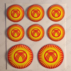 Kyrgyzstan Stickers Cockade 3D Sticker Roundel Resin Domed Adhesive Air Force  - Picture 1 of 1