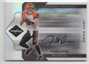 2007 Leaf Limited PHENOMS ROOKIE SIGNATURE Jeff Rowe Rookie Auto 38/99 - Picture 1 of 2