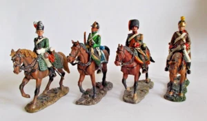 DEL PRADO CAVALRY FOUR MOUNTED SOLDIERS CHEVAULEGER, CHASSEURS, HORSE ARTILLERY - Picture 1 of 20