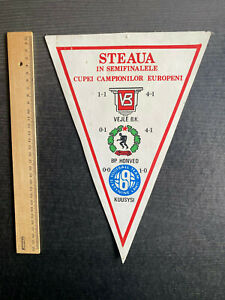 European Champions Cup Semifinal STEAUA Bucharest vs Anderlecht Pennant  1986