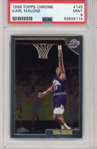 1998-99 Topps Chrome #145 Karl Malone - HOF - PSA 9 - Picture 1 of 2