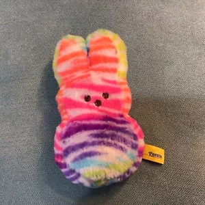 Peluche Peeps 6" Arco Iris Tie-Dye Rayas Conejo Conejo Peso - Imagen 1 de 2