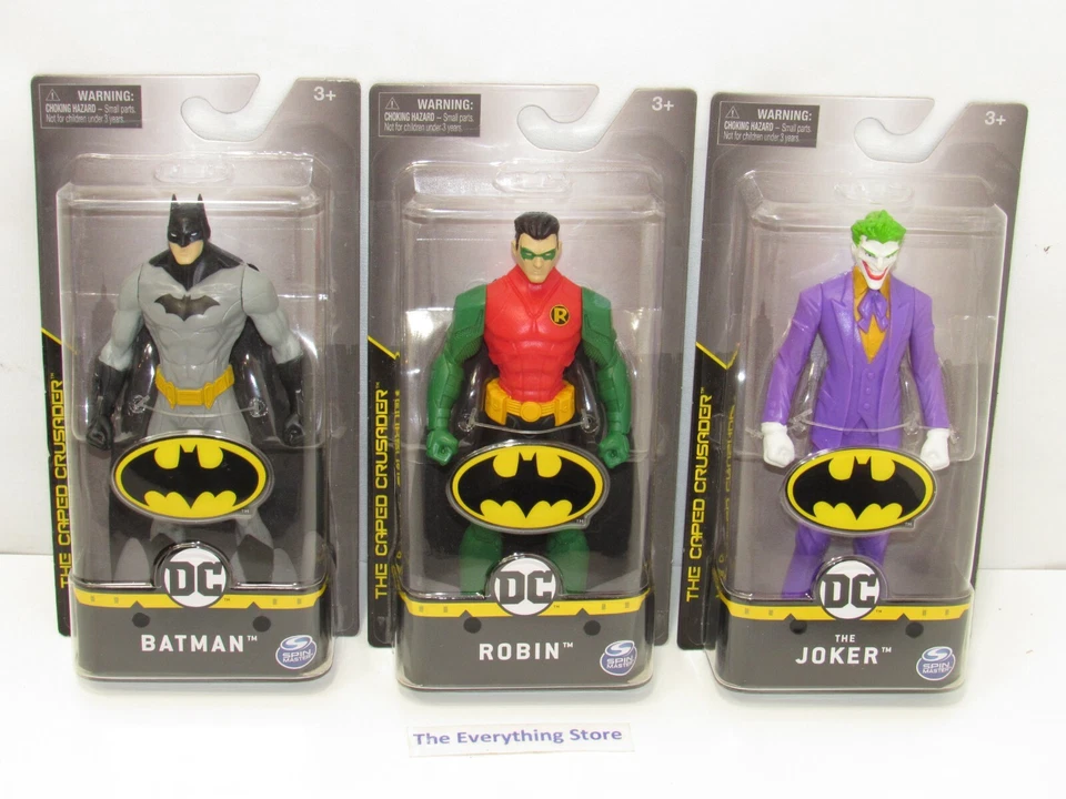 SPIN MASTER DC CREATURE CHAOS BATMAN ROBIN THE JOKER 3 CONJUNTO DE BONECOS NOVO FRETE GRÁTIS - Imagem 1 de 3