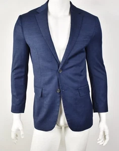 JOS A BANK 1905 Blue Sharkskin SLIM FIT Stretch Wool Dual-Vent Blazer 40R - Picture 1 of 5