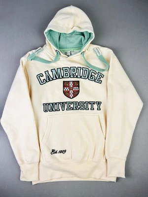 University Of Cambridge Women’s XS Embroidered Hoodie Ivory & Aqua - Image 1 of 4