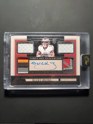 🔥 2024 Panini One Football Bucky Irving Quad Patch Auto 22/99 Bucs 4 Color - Image 1 of 2