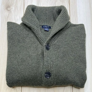 J Crew Pullover Herren XL grün Schalkragen Wollmischung Strickpullover - Bild 1 von 11