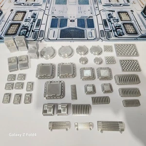 28mm Sci-Fi Greebles Kitbash Set: 42 pcs Cyberpunk Control Panels, Switches - Picture 1 of 12