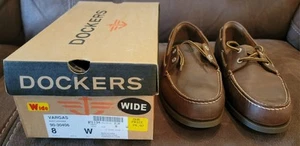 Dockers Mens Boat Shoes 8W Rust Leather - Brand New In Box - Picture 1 of 3