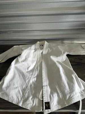 Bata/abrigo corto de alta resistencia MMA/Karate dorado vintage y raro para hombre talla L Foto 1 de 4