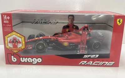 FERRARI SF-23 #16 LECLERC FORMULA ONE F1 (2023) W/FIGURE 1/24 BY BBURAGO 26809 - Image 1 of 4