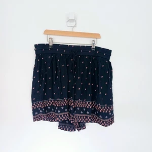 Fat Face Shorts Gr. 14 marine Blumendruck Boho Baumwolle leicht Sommer Urlaub - Bild 1 von 13