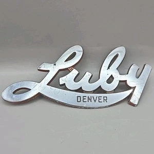 Luby Chevrolet Denver Colorado 4.5" Metal Dealer Vehicle Badge Trunk Emblem - Picture 1 of 3