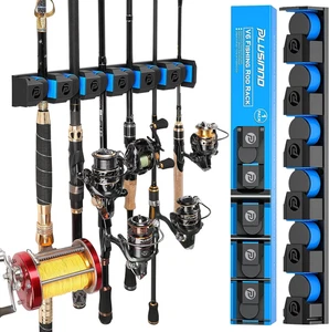 Heavy-Duty Fishing Rod Holders - Wall-Mounted Rack for Large Combos - Picture 1 of 12