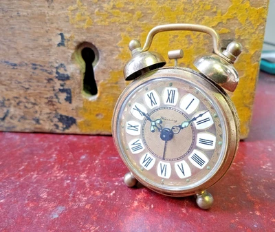 Vintage Alarm Clock. Blessing West Germany. 1950s.  Small Neat travel Size. - Image 1 of 4