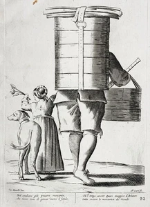 Giuseppe Mary Mitelli - Textil-Verkäufer Textiles Copperplate Engraving 1690 - Picture 1 of 1