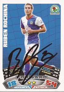 RUBEN ROCHINA SIGNED BLACKBURN 2011/2012 MATCH ATTAX TRADING CARD+COA - Picture 1 of 1