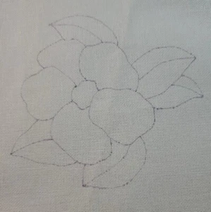 Patrón de punta de aguja de hibisco e instrucciones sin hilo - Imagen 1 de 6