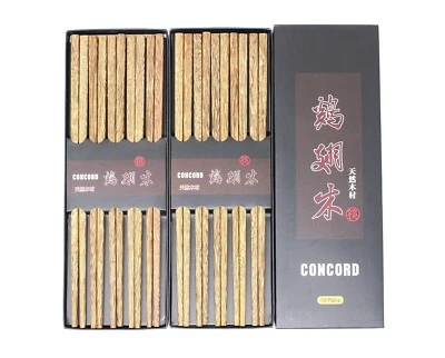 CONCORD 10 Pairs Chinese Ebony Organic Wenge Wood Chopsticks Set. Ji Chi Mu. - Image 1 of 4