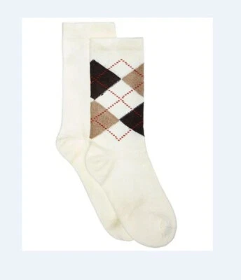 HUE женщин Argyle загрузки носки повседневный, слоновой кости, один размер - Изображение 1 из 2